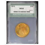1913 $10 Gold Indian NTC MS65