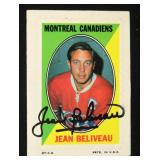 Jean Beliveau Signed Hockey Card, JSA COA