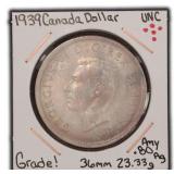 80% Silver 1939 Canada Dollar