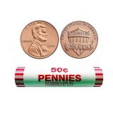 ONE ROLL (50 Coins) 2024-P Lincoln Shield Cents BU