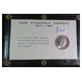 90% Silver Kennedy Half Dollar in Display, $27.40