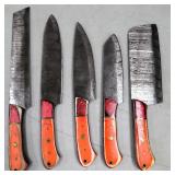 Damascus Blade Kitchen Knife Set