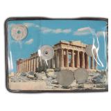 Greece Coins with Parthenon in Athens