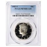 1982-S Kennedy Half Dollar PCGS Proof-70 DCAM