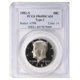 1981-S Kennedy Half Type 1 PCGS Proof-69 DCAM