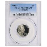 2006-S Nickel Monticello PCGS Proof-69 DCAM