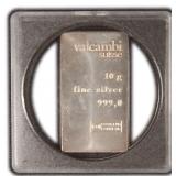10 Grams .999 Fine Silver Valcambi Swiss Bar