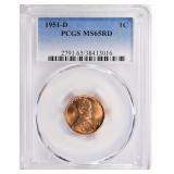 1951-D Lincoln Cent PCGS MS-65 RD