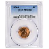 1954-S Lincoln Cent PCGS MS-66 RD