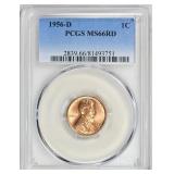 1956-D Lincoln Cent PCGS MS-66 RD