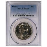 1989-P Kennedy Half Dollar PCGS MS-65