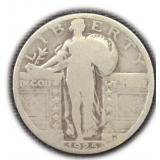 1925 Silver Standing Quarter, $13.11 Melt 4-6-26