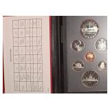 1984 Canada Proof Set with Silver Canoe Dollar