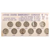 Eleven (11) Silver Nickels, $47.30 Melt Value