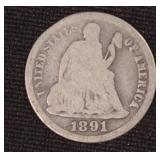 1891-S Seated Dime