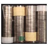 Four (4) Rolls of 1967 BU Jefferson Nickels