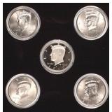 2010 Kennedy Half Dollar Five Coin Set