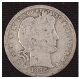 1915 Silver Barber Quarter