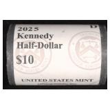 Unopened $10 Roll (20 Coins) 2025-D Kennedy Half $