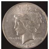 1924 Silver Peace Dollar $59.07 Melt Value