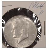 Silver 1964 Kennedy Half Dollar, $27.63 Melt Value