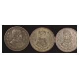 $12.18 Melt Value for (3) Mexico 1 Peso Coins