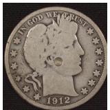 1912-D Silver Barber Half Dollar