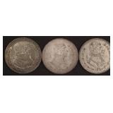 $12.18 Melt Value for (3) Mexico 1 Peso Coins