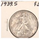 1939-S Silver Walking Liberty Half Dollar