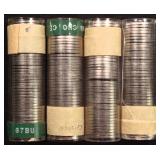 Four (4) Rolls of 1967 BU Jefferson Nickels