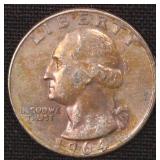 Silver 1964 Washington Quarter, $13.82 Melt Value