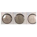 $12.18 Melt Value for (3) Mexico 1 Peso Coins