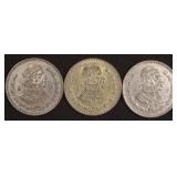 $12.18 Melt Value for (3) Mexico 1 Peso Coins