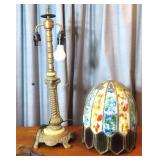 Very Fine Heavy Glass and Iron Shade with