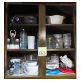 Cabinet Lot: Bowls, Glasses and Mini Pyrex