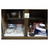 Cabinet Lot: Pyrex Baking and Visions.