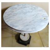 Chipped Marble Top Table, Fine Base