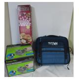 Titan Lunch Box, Pet Fountain, Cookie Press
