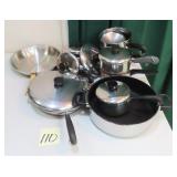 Used Pots and Pans (some with Copper Bottoms)