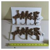 TWO (2) Cast Iron Hooks with Birds