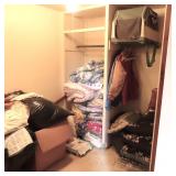 Contents of Closet incl. bedding, jacket,