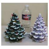 (2) small light up trees, 6"H