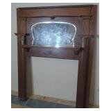 76"x60" American Oak Fireplace Mantle