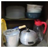 Cabinet Lot: Vintage Corn Popper and Misc.