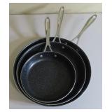 (3) Three Henckels Alum. Skillets, Made in Italy