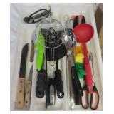 Kitchen Utensils inlc Knives and Spoons