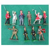 TEN (10) Hand Painted Lead Figures