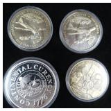 Four (4) CuproNickel (Copper/Nickel) Coins incl.