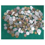 TWO LBS of Foreign Coins and Tokens Unsorted