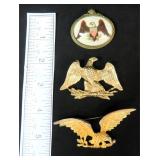 Three (3) Eagle Brooches